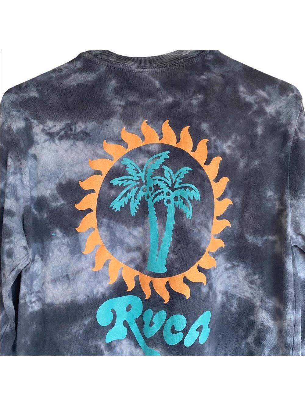RVCA Tie Dye Surf Skate Long Sleeve Shirt Men S Small - Picture 2 of 6